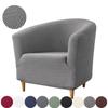 Jacquard Club Chair Slipcover Polar Fleece Barrel Tub Chair Covers Stretch Armchair Sofa Cover Living Room Furniture Protector