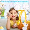 Plastic Egg Shaped Storage Container Reusable Easter Spring Storage Box for Candy Gifts Party Favors and Home Organization