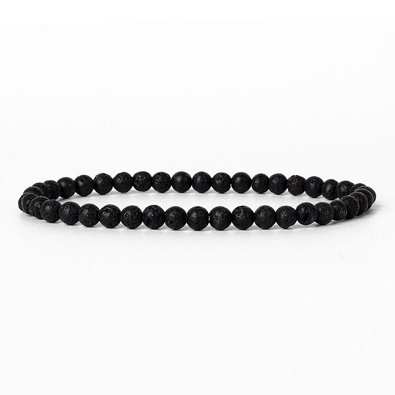 Natural Stone Bracelets Men 4mm 6mm Beads Elastic Bracelet Charm Chakra Healing Reiki Yoga Bracelets For Women Beads Jewelry New