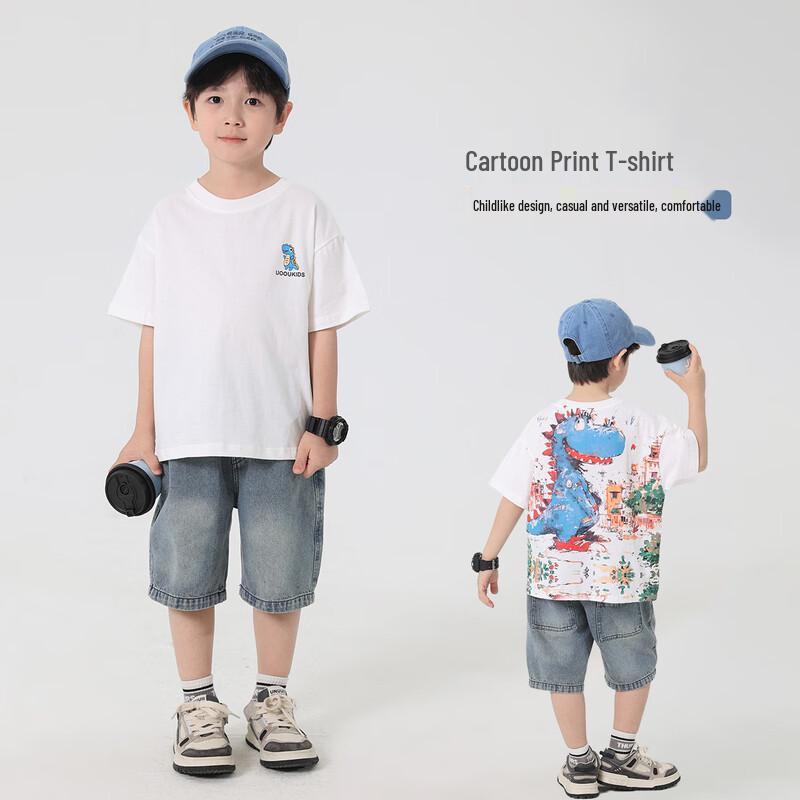 Boys  Cotton Short Sleeve Summer T-Shirt 140