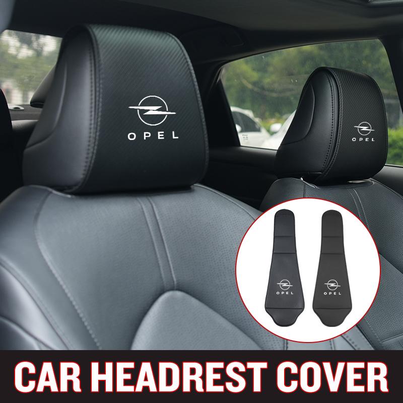 AAAYQ1 Car Seat Headrest Cover Leather Neck Pillow Protector Accessories For Opel Astra Insignia Corsa Zafira Meriva Mokka Vivaro Vect