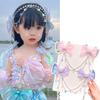 Kinder Baby Meerjungfrau Prinzessin Perle Schmetterling Fransen Schleife Stirnkette Haarnadel Fee Haaraccessoires Cartoon Mädchen Haarspange