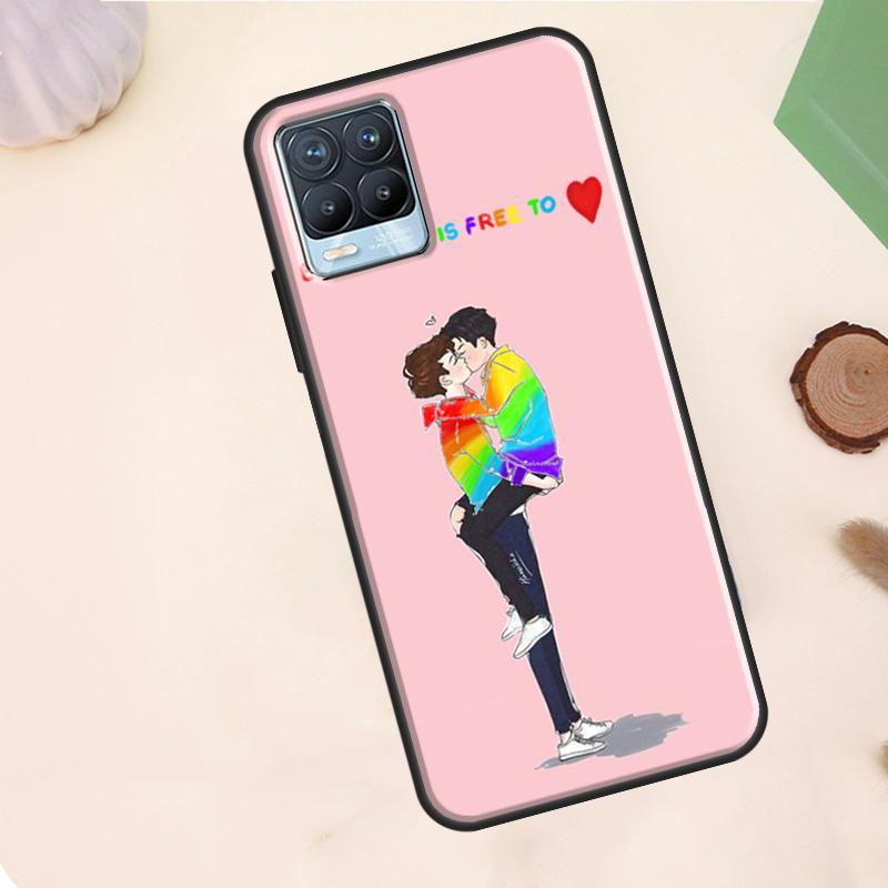 Gay Lesbian LGBT Rainbow Pride Case For Realme C55 C53 C33 C63 C61 C51 C65 C67 C71 C75 11 12 13 14 15 Pro Plus GT6 GT7 Pro