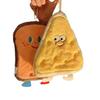 4pcs Cute Cartoon Bread-Shaped Coral Fleece Hand Towels Quick-Dry Soft Absorbent with Hanging Loop Design for Youngsters' Bathroom Kitchen