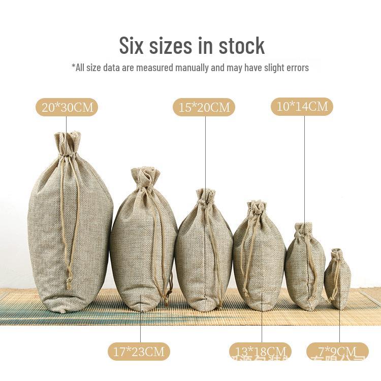 

Льняной мешочек на кулиске для украшений – Маленький упаковочный мешочек из имитации льна 7x9 cm светло-серый