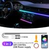 For Cadillac ATS 22in1 RGB Car Interior Acrylic Car Ambient Lights RGB Hidden Acrylic Strip Decoration Atmosphere Accessories