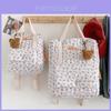 Kid Cotton Quilted Backpack With Floral Prints For School And Travel