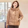 Pasite Women's Winter New Chinese Style Hooded Padded Jacket