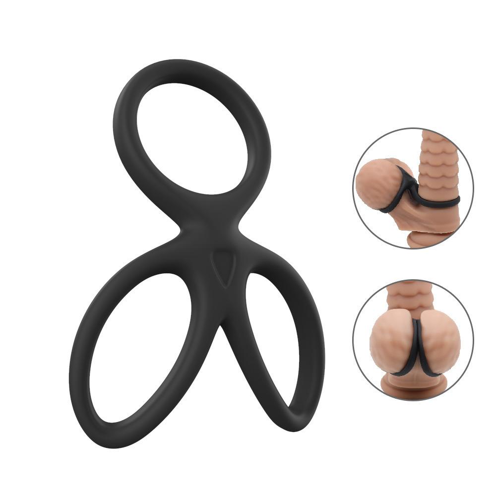 Male Penis Ring SM Penis Sleeve Delay Ejaculation Reusable Silicone Semen Cock Ring Penis Enlargement Semen Lock Rings Sex Toys