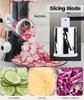 Vegetable Cutter Slicer Manual Kitchen Cheese Chopper Machine With 3 Sharp Drums Multifunctional Garlic Potato Shredder