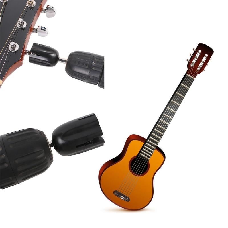Guitar String Winder Head Electric Drill Tuning Peg Puller Luthiers Tool for Acoustic Guitar Bass Ukulele Mandolin
