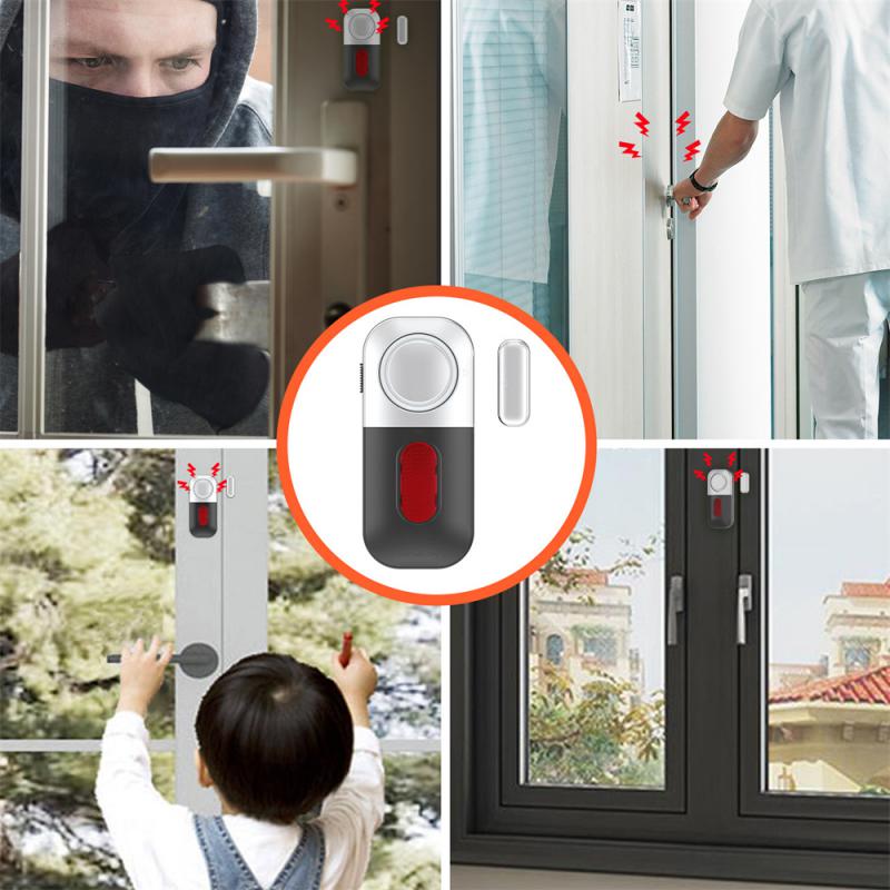 Nový domovní bezpečnostní dveřní okenní alarm 130dB Magnetický senzor Snadná instalace Nízká spotřeba energie Vhodný pro jako domov, hotel a společnost