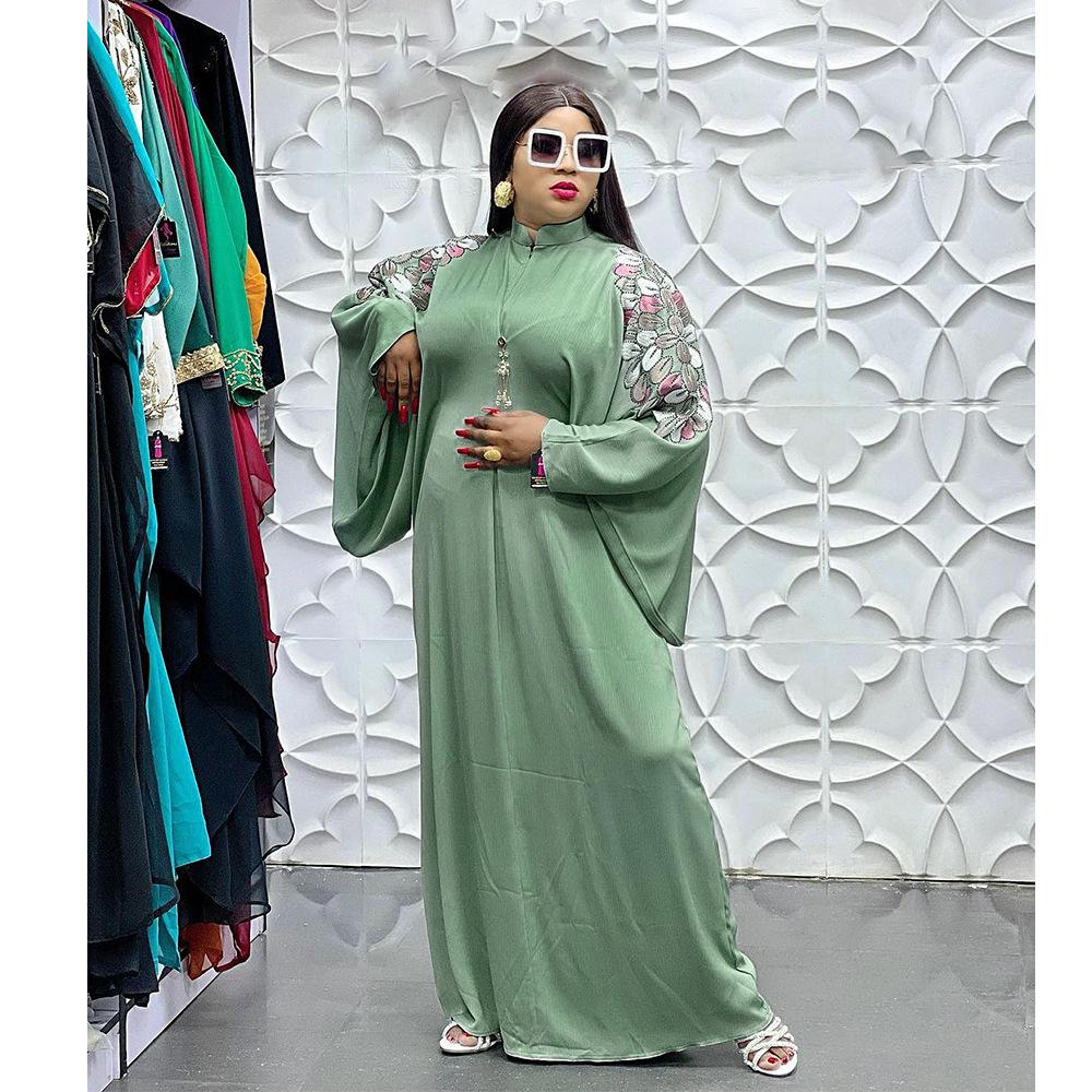 2023 Women's Plus Size Chiffon Hijab Dress - New Style Long African Robe