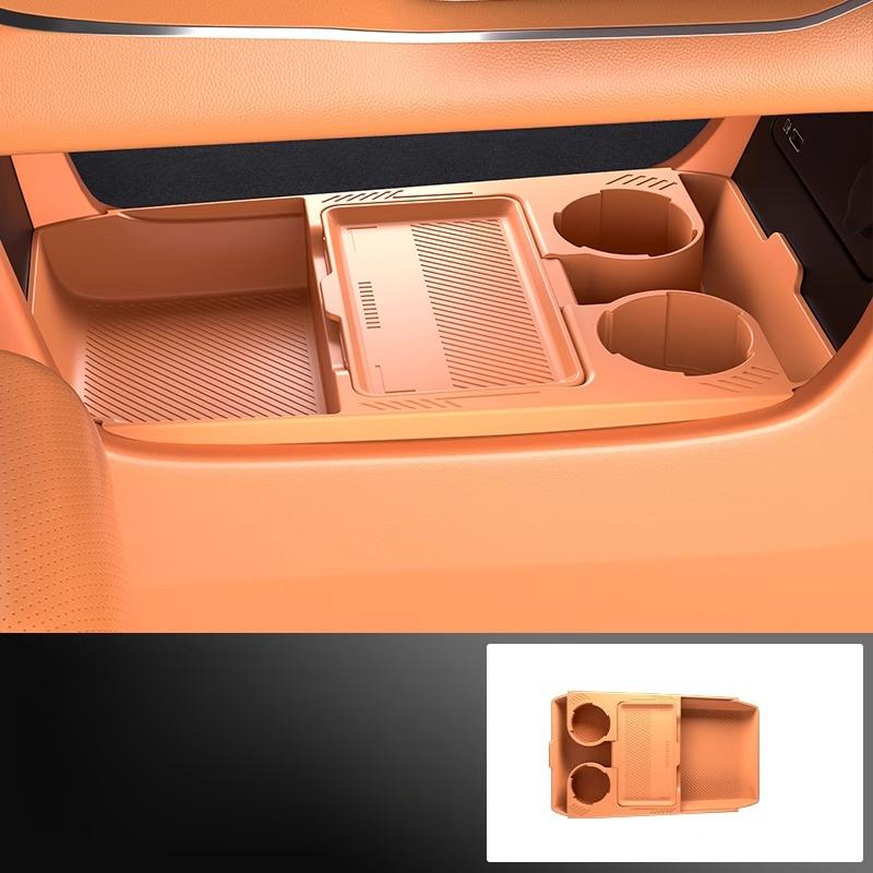 Car Storage Box For GAC AION V Auto Central Control Armrest Box Under Layer Organize Silicone Storage Supplies Accessories