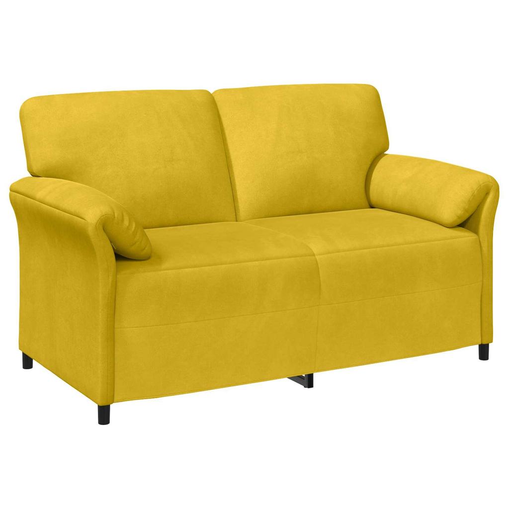 2 Seater Sofa Yellow 158 X 83 X 95 Cm Velvet