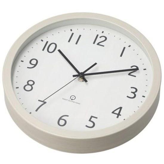 Nitori Silent Second Hand Wall Desk Clock SW 001FR Diameter 26cm White Wash