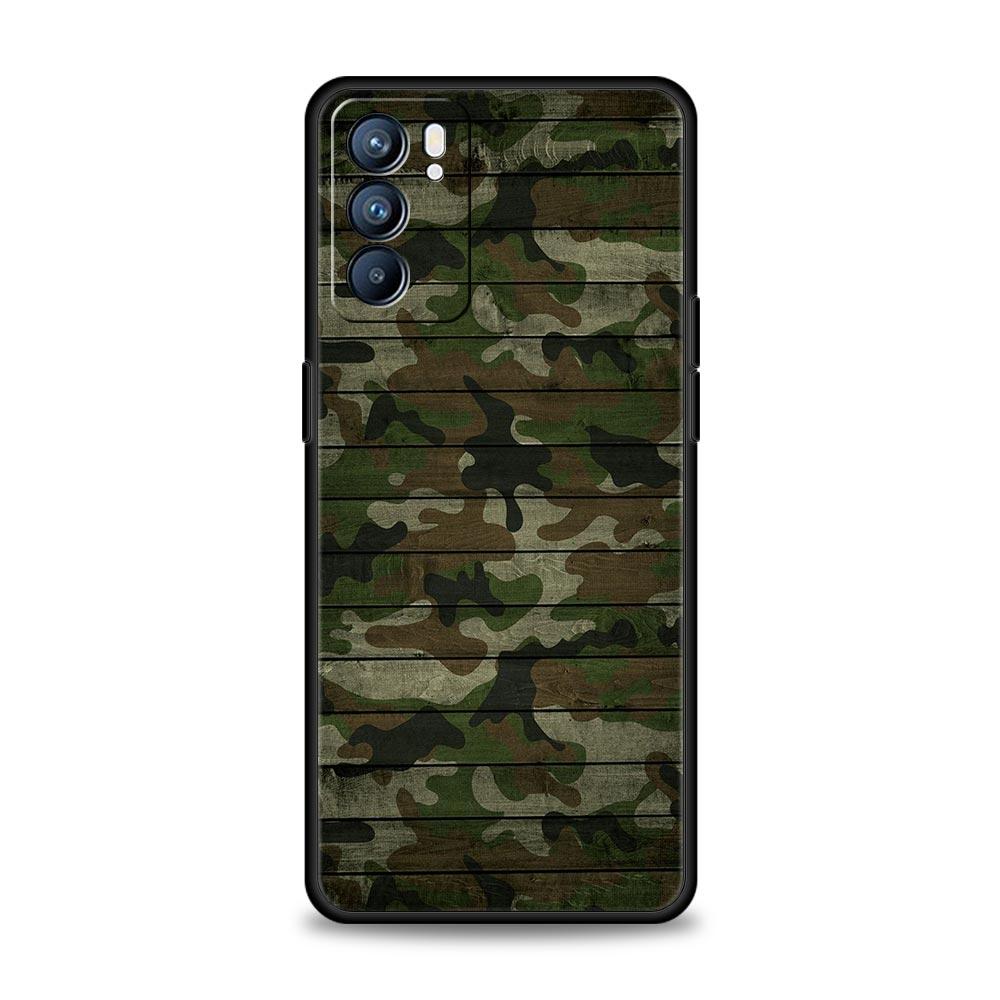 Case For Oppo Reno13 Reno12 Reno11 F Reno10 Pro A54 A53 A95 A76 A57 A98 A80 A79 5G A78 4G Cover Camouflage Camo Military Army