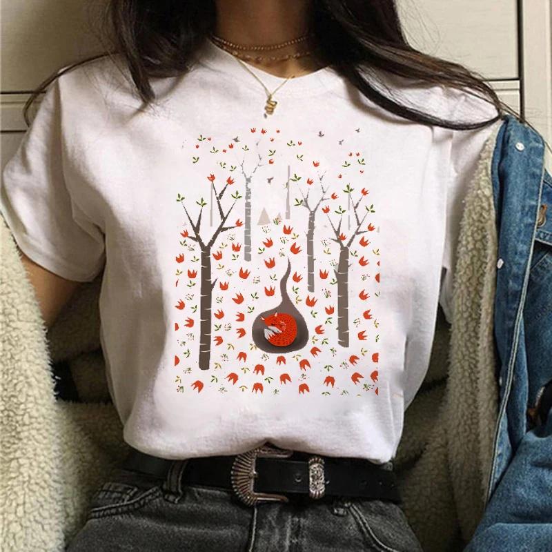 Forest Mountain Unisex T Shirt Fashion summer T-shirts Lady Tshirts Tee Y2K Tops Harajuku White Casual FeUnisex T Shirt girl