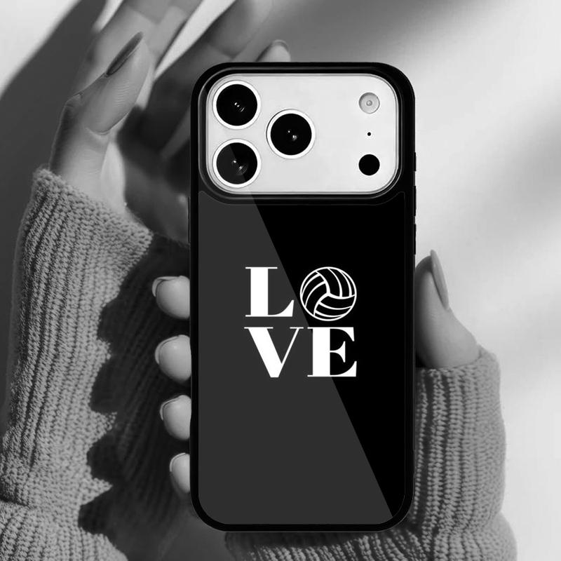 Liebe Volleyball Spielen Handyhülle für iPhone 17 16 15 14 13 Pro Max Rückabdeckung für 12 11 Pro Hülle
