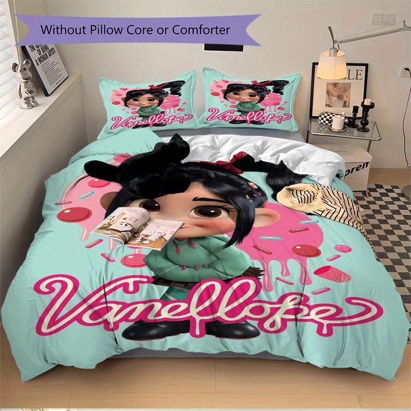3pcs Vanellope Quilt Set - Soft and Comfortable Bedroom, Guest Room and Dorm Decor Bedding Set 1 Quilt Cover + 2 Pillowcases.S096