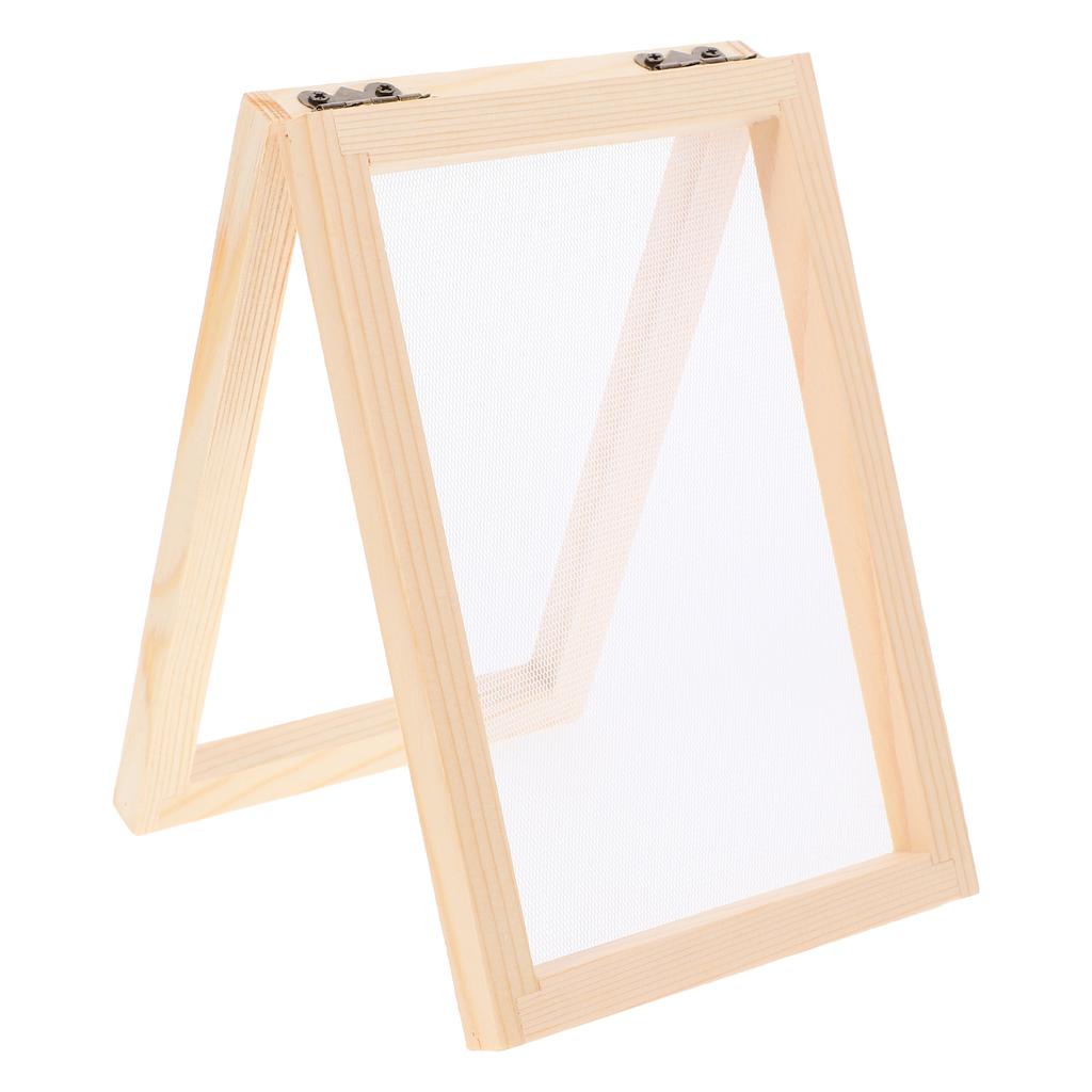 Craft Wooden Frame DIY Paper Making Kit Safe for Reusable Mesh Eco Friendly Educational Tool Paper Making Screen