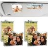 4 Pack Car Picture Holder, Clear Acrylic Magnetic Car Photo Holder, Horizontal & Vertical Photo Car Visor Photo Clip, Personalized Car Picture Frame,