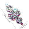 Glitter Rhinestone Applique Sequined Multi-functional Flower Patch DIY Clothes Decoration Flatback Iron On Applique Wedding Gown