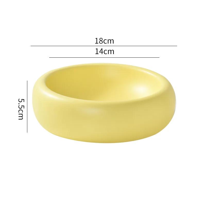 Creative Donut Plate Breakfast Oat Dessert Plate Restaurant Cuisine Decoration Cooking Dish Home Solid Color Ceramic Tableware