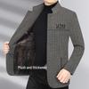 2024 Autumn/Winter Men's Wool Coat: Business Casual Stand Collar for Middle-Aged Dads