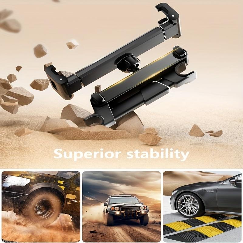 Suport 3-în-1 pentru Tabletă pentru Tetieră Auto cu Rotație 360° și Braț Extins Ajustabil - Design Pliabil, Montură Sigură cu Cleme pentru 4, 7-11" pentru iPad Pro/Air/Mini