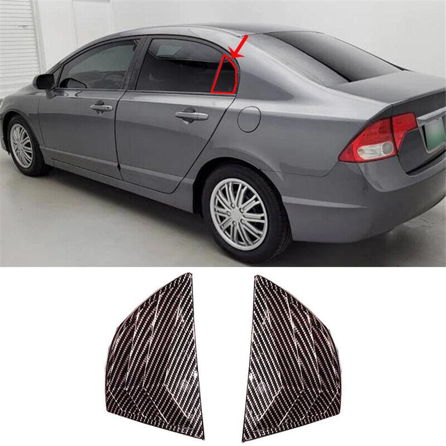 Osłona żaluzji bocznej szyby samochodu z włókna węglowego dla HONDA Civic 2006-2011