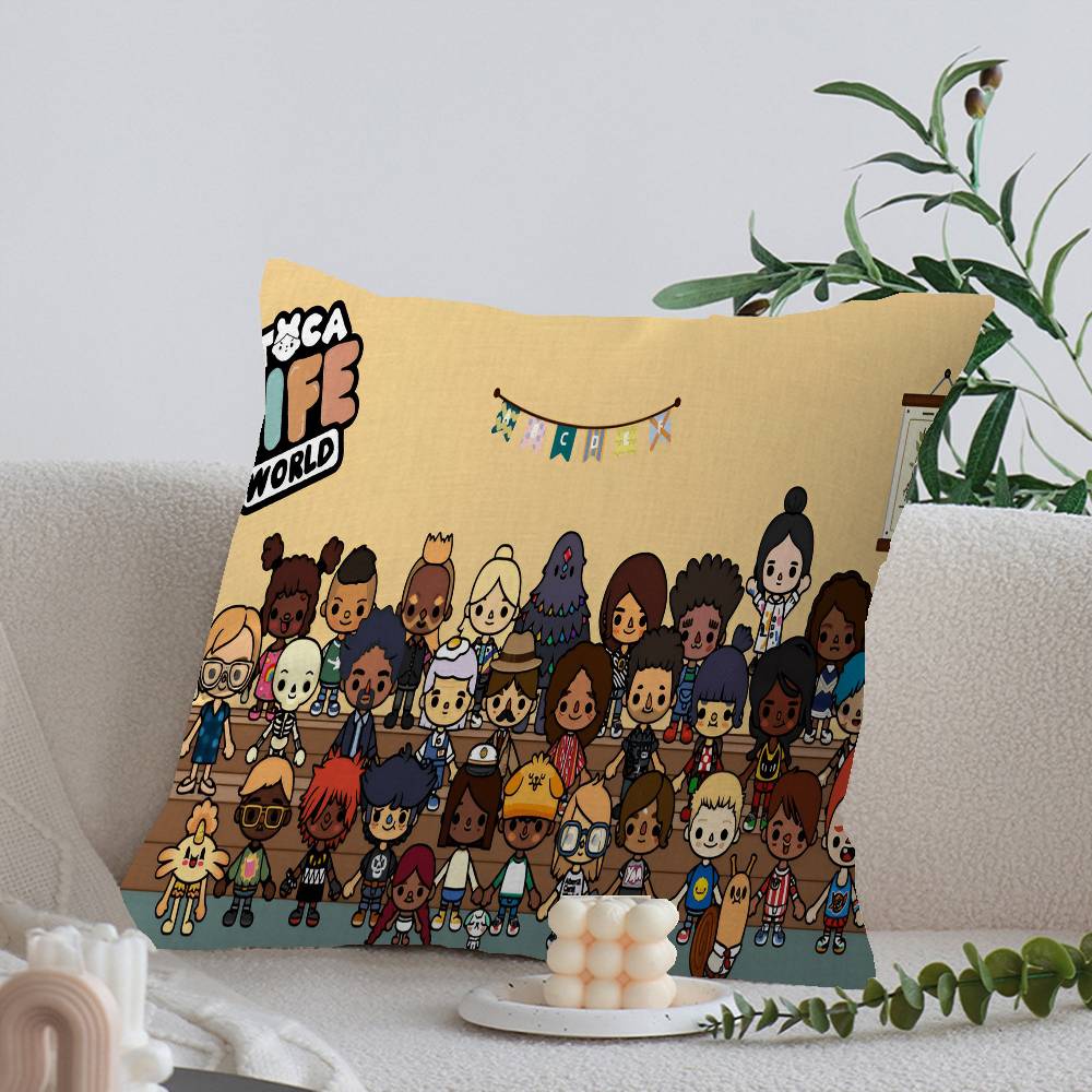 Toca Boca Toca Life World Pernă Pernă Anime Pernă pentru Canapea Pat Pernă de Cap Huse Pernă Huse Perne 45x45 cm Modă