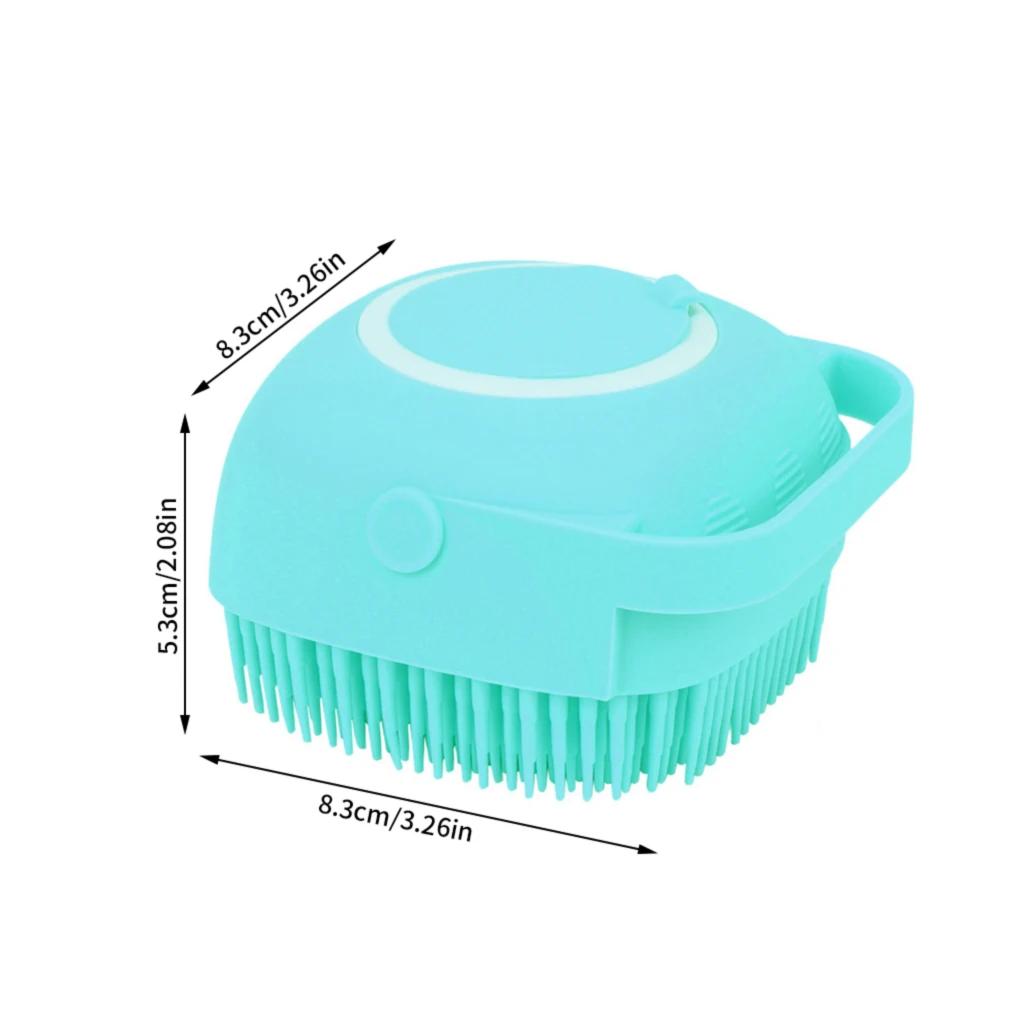 Silicone Bath Brush Shower Massage Scrubber Body Skin Exfoliating Scrubbing Tool Pet Dog Cat Silicone Bath Massage Brush