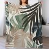 Tropical Jungle Leaves Pattern 13 Fall Colors Tropical Decor Art Throw Blanket Stylish Couch Blanket for Home Living Room
