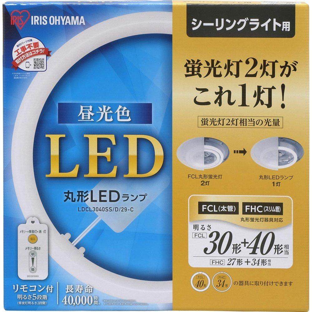 

Iris Ohyama LED Round (FCL) 30+40 Daylight Color with Remote Control Round Fluorescent Light for Ceiling LDCL3040SSD29-C