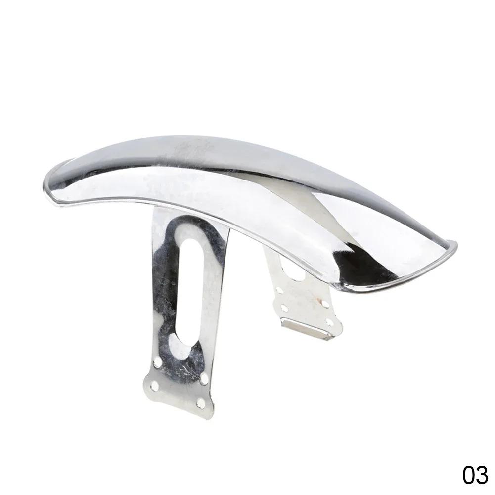 Universal Motorcycle Front Wheel Fender Retro Black \Chrome Tire Position Mudguard Splash Guard For Honda CG125 GN125 Cafe Racer