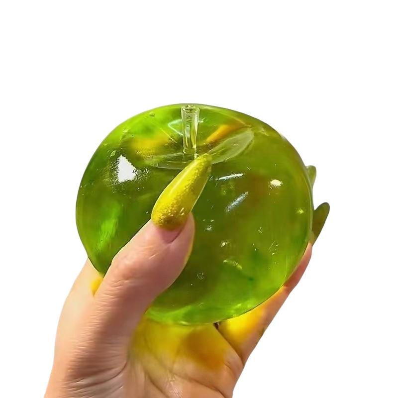 1 Piece Relieve Stress And Vent Anger Toys Green Apple Plasticity Squeeze Toy To Relieve Stress For Friends