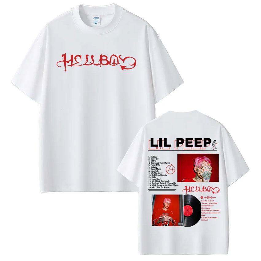 Rapper Lil Peep Crybaby Hellboy Tshirt Unisexs Women Clothing Fashion Hip Hop T Shirt  Oversized Short Sleeve TShirts