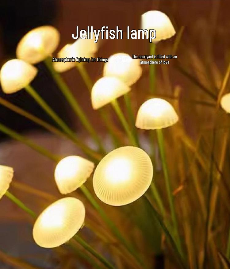Solar Mushroom Jellyfish Light: Outdoor Decorative Light with Steady and Flashing Colors