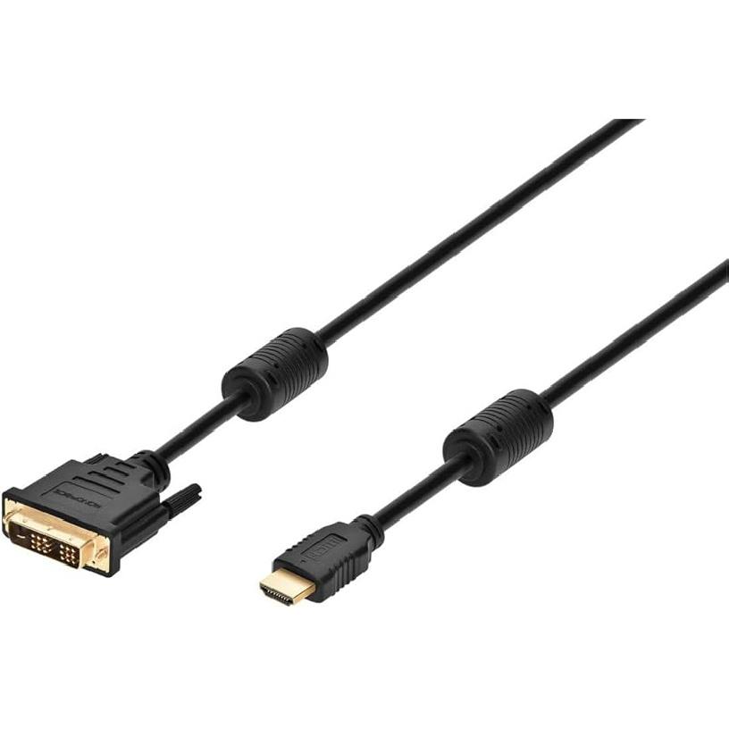 

Monoprice 6ft 28AWG High Speed HDMI to DVI Adapter Cable w / Ferrite Cores - Black 6 Feet (Pack of 1)
