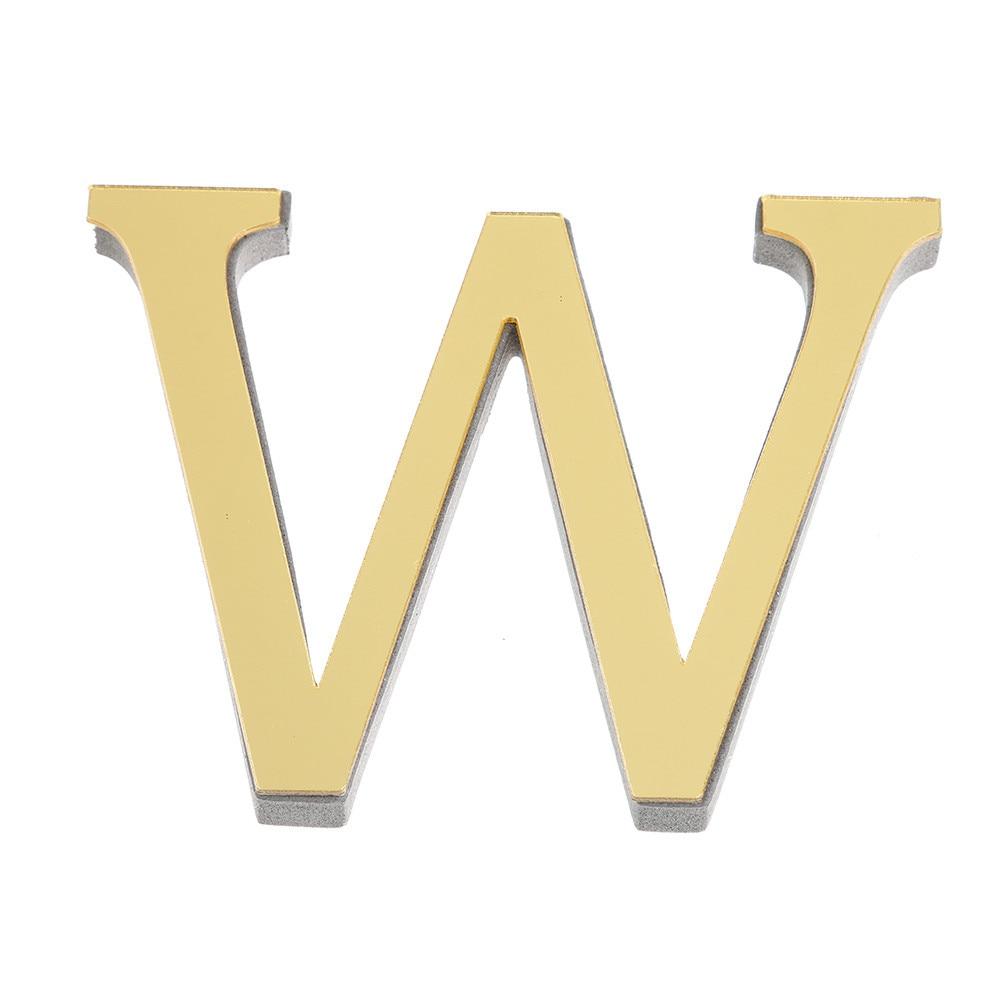 10CM 26 English Letters Wall Sticker 3D Mirror Acrylic Gold Wall Sticker Decals Self-Adhesive Home Party Decor Wall Art Mural