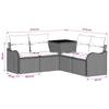Sofa Set 5 Pieces Beige and Light Grey Poly Rattan and Steel