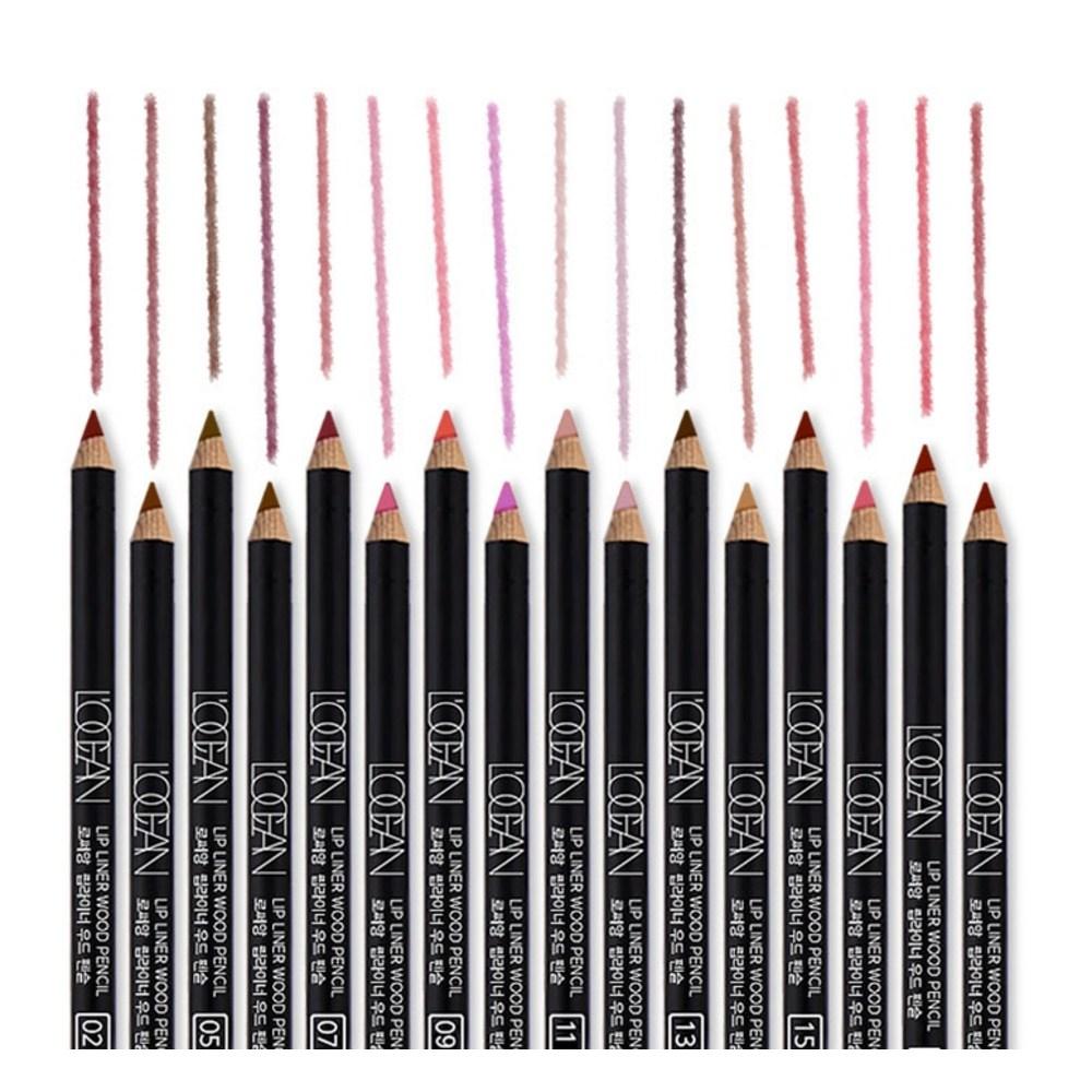 Creion de buze L'Ocean din lemn, 4 x 150 mm, nr.. 13 Maro catifea, 1 buc.