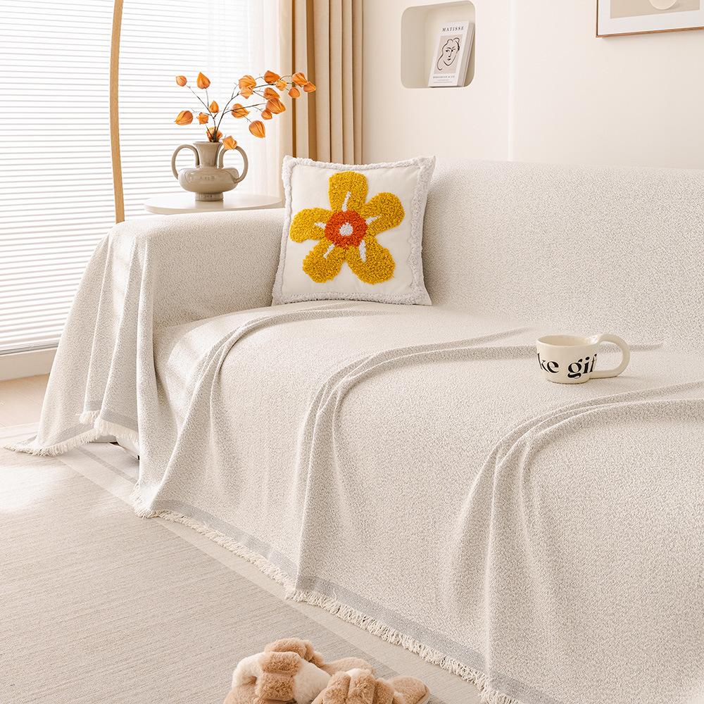 Housse de canapé en velours à boucle, serviette quatre saisons universelle antidérapante, nouvelle housse de siège en tissu anti-rayures épaissie