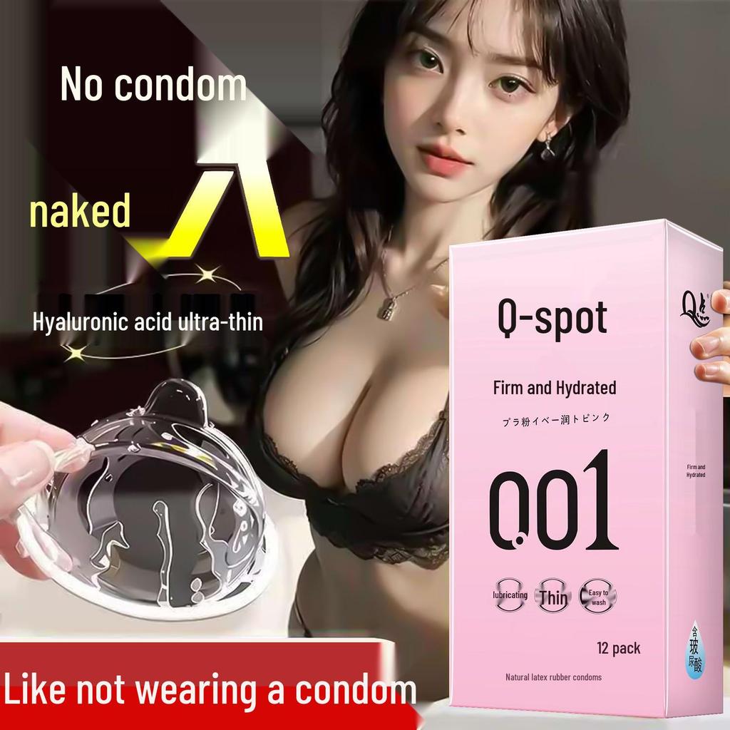 Women's Q-spot Ultra-thin Hyaluronic Acid Condoms: Long-lasting, Watery, Health-focused Erotic Design.
