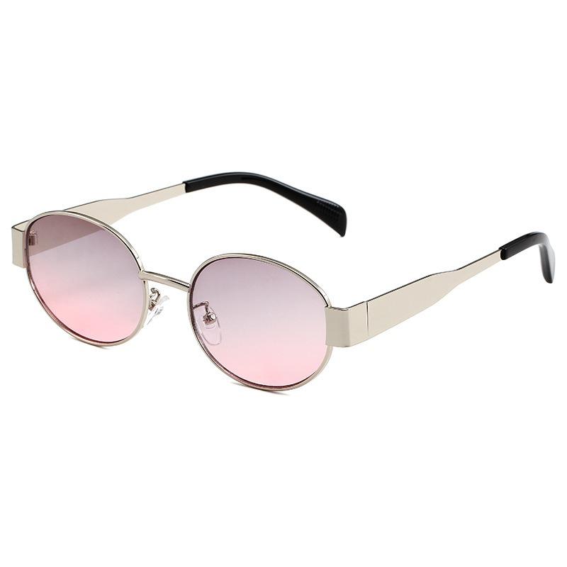High Quality Men And Woman Small Round Metal Fashion Sunglasses  New Oval Sunglasses Womens Vintage  Sun Glasses