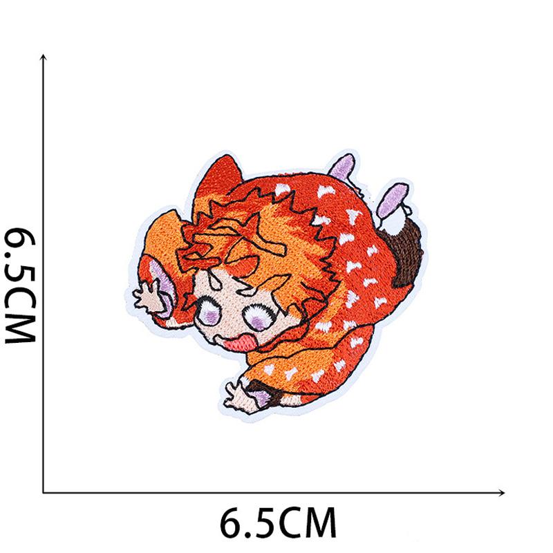 19Pcs/Set Anime Demon Slayer Q-Version Character Embroidery Patch Clothing Decoration