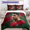 Cristiano Ronaldo Aufdruck Bettwäsche 3-teiliges Set Gemütliches Atmungsaktives Bettbezug-Set als Einweihungs-Feiertagsgeschenk