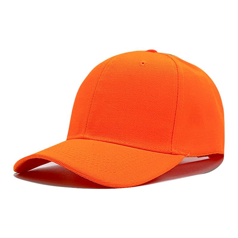 Solid color hardtop baseball cap acrylic hat hot selling versatile cap sun hat printing