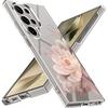 Pink Peony Floral Case For Samsung Galaxy S26 S25 S24 Ultra S23 S21 FE S22 Plus A53 A54 A34 A15 A25 A35 A55 A26 A36 A56 5G Slim Clear Hard Cover